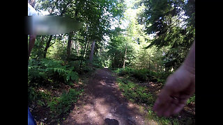 UDA Outdoor sex, forest walk becomes hard MILF forest sex, meters from the hiking trail, almost caught