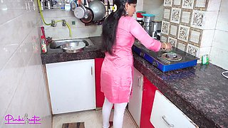 Hindi Sex - My Neighbor Fucking Me Hard Until He Filled My Tits With Cum, He Came To My House Asked For Vegetables