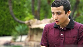 Cheating Hubby Sees His COUGAR Wifey Pummeling the Young Janitor