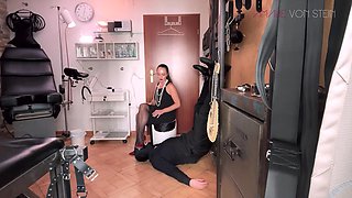 Red Heels, Nylon Scent & Spit - Foot Domination with Mistress Amalie Von Stein