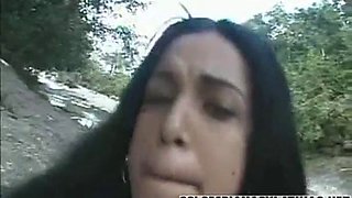 Latina Angelna is an insatiable harlot on the shore of the river so that nobody discovers it