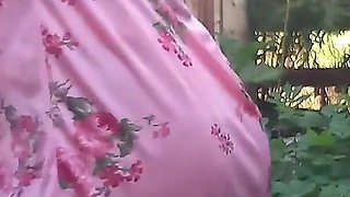 Flashing Teasing Rubbing My Hairy Pussy Outdoors Squirting