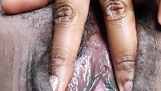 Spreading Rubbing Fingering My Wet Black Pussy Cumming Hard