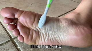 Foot Humiliation with Your Toothbrush