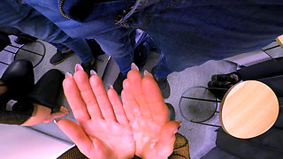 Quick Blowjob in Fitting Room - Almost Got Caught