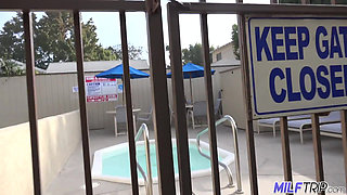 Horny Latina milf Cassandra Cruz swallows younger guy's load