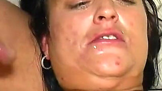 Amateur Tattooed MILF Fucked Doggy Style and Cum on Tits by Small Limp Cock