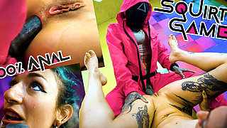 Squirt Games: 100% Anal for Skinny Tattoo Babe - Balls Deep, ATM, Facial, Swallow