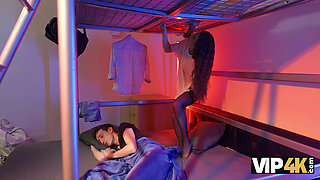 VIP4K. Orgasms while husband is right under us...