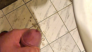 Juicy hard and thick Bulgarian dick cums in an old dirty city toilet