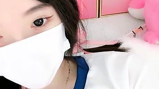 Glamour babe with big boobs masturbates in lingerie