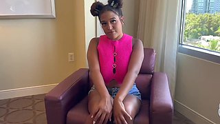 Plump Phat-assed Ebony Babe Seduces Her Sister's BF & Lets Him Creampie Her After a Hot Ride