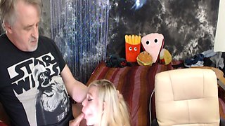 Roxy Gives Lee a Deepthroat Blowjob Then He Cums on Her Tits