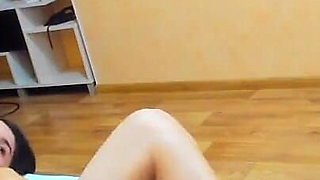 Hot Busty Brunette Myla_angel Slowly Fingers Her Pussy Laying on Back!