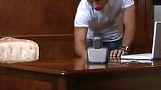Sexy and blonde secretary Sera Passion is helped by her colleague Mike Angelo who penetrates her wet and shaved pussy