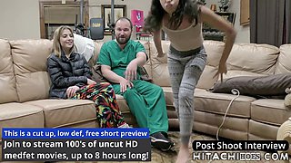 Doc Tampa helps shy freshman Daisy Bean reach Hitachi orgasms during her new student physical with nurse Aria Nicole