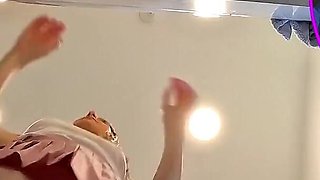 Hot and Beautiful Horny College Girl Flashes Her Meaty Pussy Under Her Mini Skirt and Shows Naked Ass