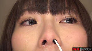 Nose Wide Open. Snot Dripping. She Sneezes and Tears on Your Face POV.