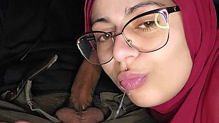 Deepthroat in Car Submissive Arab Wife Mia Niqab