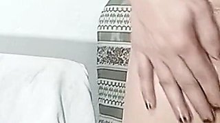 Playing My Tight Pussy with Fingers and Dildo Near My Home Garden
