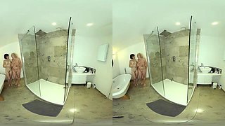 Camilla Creampie and Lucy Love - MILF Shower - PeepingThom