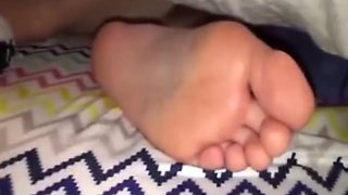 Sleeping feet tickled
