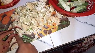 Hot Desi Bhabhi Gets Fucked Hard in Kitchen While Cutting Veggies - RedQueenRQ