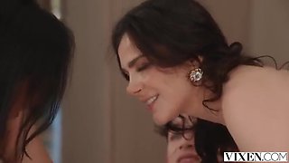 Insatiable Besties Valentina And Vicki Share Young Studs Cock