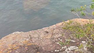 POV - Yummy Blowjob and an Amazing View... but I Was Scared to Death of Someone Passing by Hehe Outdoors