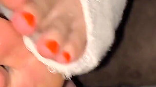 Ripped Sock Fetish Wiggling Toes POV