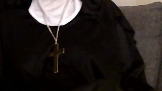Hot Nun Smoking Garter Stockings