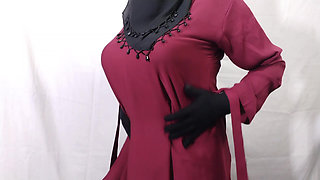 Beautiful Amena Bhabhi has sex indoors wearing a burqa and hijab
