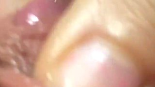 Huge clitoris rubbing and jerking orgasm in extreme close up masturbation