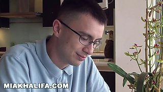 Mia Khalifa - nerdy fan loses his purity to his beloved porno star