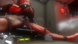 3D BDSM Porn: Sexy Busty Mistress Mounts Her Slave's Dick After Teasing Him With Electro Stimulation