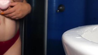 You Jerk in The Bath.. What Is the Sperm on The Tits?