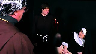 Sex in church with an older nun