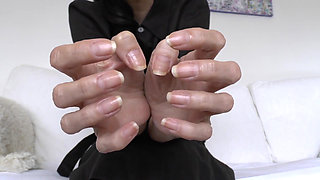 Hand Fetish and Natural Fingernails, Black Dress, JOI, Lady Victoria Valente