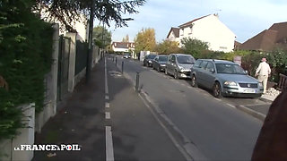 Horny French Scumbag Fingers Slutty Brunette's Asshole