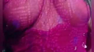 My First Video Indian Plus Size Model Saree Stripping Black Blouse