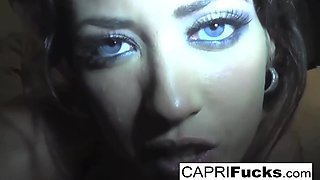 Capri Cavanni play with her wet pussy and amazing big titties