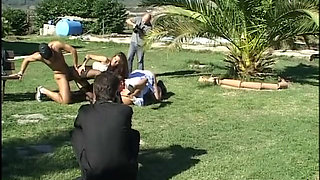 Amateur swingers filmed in outdoor fuck