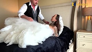 Kada Love Wedding Dress Fuck with Groomsman - Creampie MILF Anal & Big Tits German POV