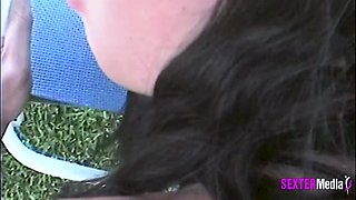 Racy Dark-haired Milf - Horny Fucked By The Pool