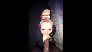 Big cock EXGF interracial busty geek coed blowjob