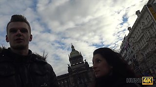 HUNT4K. Cameraman fucks comely darkhaired next to her...