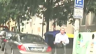Two sexy chicks are getting slammed in the car