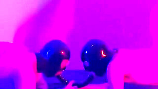 Pegging Our Slaves While They Suck a Double-ended Dildo