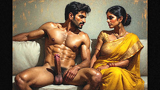 Kiran fucking his ex lover and her new girlfriend threesome lucky boy