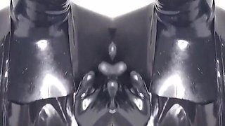 Cum eating for Lady Valeska's rubber clinic